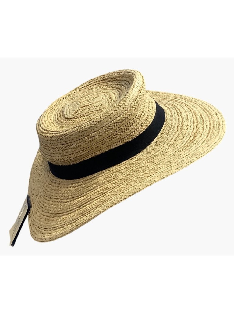 Universal Thread Straw Boarder Hat Ribbon Natural Black S/M 21" X 22.5" — image 6 of 8